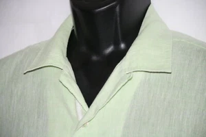 Bugatchi Men's green Shirt Linen short sleeve shirt -measurements in Description - Picture 1 of 6