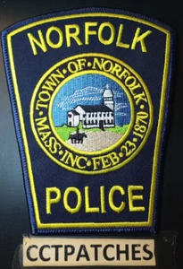 NORFOLK, MASSACHUSETTS POLICE SHOULDER PATCH MA - Picture 1 of 2