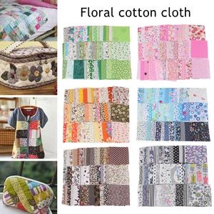 50x Patchwork Squares Fabric Charm Packs Quilting Designs Machine Cut remnants - Picture 1 of 25