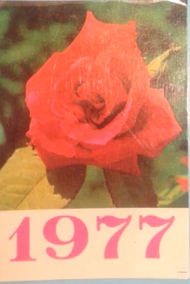 Soviet Union USSR-CCCP (Ukraine) Vintage Pocket calendar 1977. - Image 1 of 2