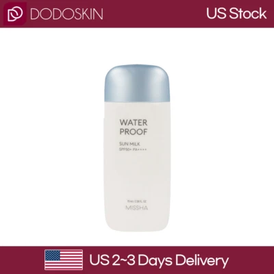 VENDEDOR DE EE. UU. MISSHA All Around Bloque Seguro Impermeable Leche Solar FPS 50+ PA+++ 70 ml  Foto 1 de 4
