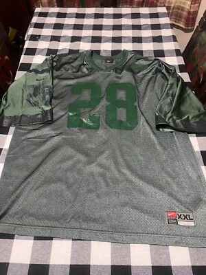 Camiseta deportiva vintage para hombre Nike New York Jets Curtis Martin #28 todo verde talla 2XL bonita Foto 1 de 4