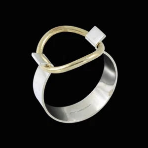 Hans Hansen. Sterling Silver Bangle, partly Fire-gilded - Bent Gabrielsen - Picture 1 of 5
