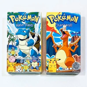 Pokémon Charizard & Pokemon Water Blast! VHS Brand New/Factory Sealed - Foto 1 di 18