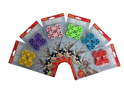 LOC-A-SOCK Loc A Sok Sock Locks Laundry Organizers Colorful Clips Pegs Holders 1 pack 10Pcs