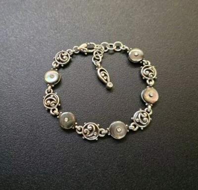 Pulseira de prata pura Brighton Abalone - Imagem 1 de 4