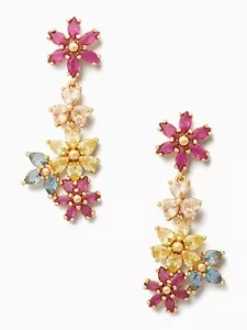 $125 KATE SPADE FIRST BLOOM FLOWER STATEMENT EARRINGS Linear - Picture 1 of 4