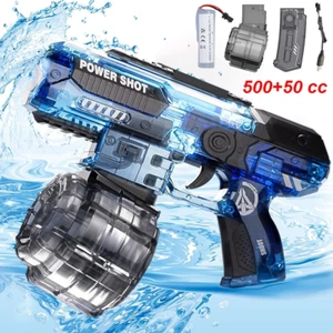 Hochdruck Wasserpistole elektrische Wasser Pistole Kinder Erwachsene Sommer Toy - Bild 1 von 15