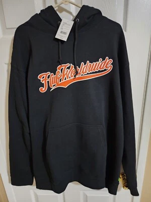 HUF CARJACK SUDADERA CON CAPUCHA PARA HOMBRE TALLA 2XL XXL NEGRO NARANJA NUEVO CON ETIQUETAS NUEVO SF GIGANTES Foto 1 de 3