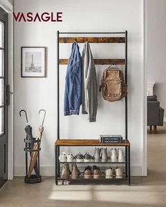 Coat Rack, Coat Stand with Shoe Storage Bench - Picture 1 of 5