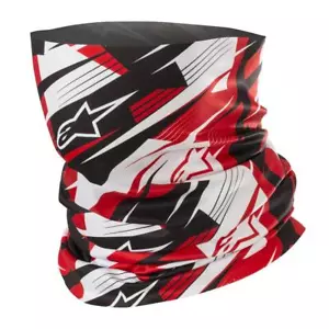 Alpinestars Blurred Neck Tube Motorcycle Neck Warmer Black Red - Picture 1 of 2