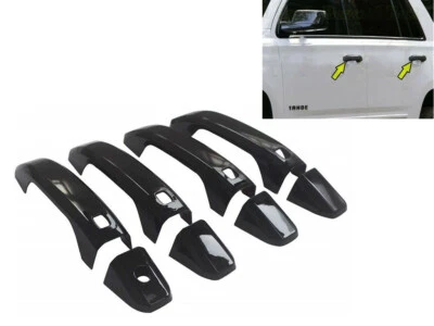 Cubierta de manija de puerta negra brillante con orificio de llave inteligente para GMC Yukon 2015-2019, Yukon XL Foto 1 de 2