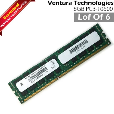 Lot 6 Genuine Ventura D3-60MM104SV-999 6X8GB DDR3-1333 ECC 2Rx4 110-1346-00 RAM - Image 1 of 4