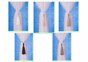 Set Di 2 Corda Nappa Fermatende Tenuta Dietro Sfera Finestra Tenda Decorazione