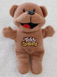 Teddy Grahams Bär Stofftier braun Plüsch bestickt Spielzeug Sammlerstücke - Bild 1 von 4
