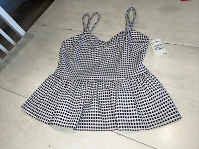 Camiseta sin mangas Chelsea 28 Nordstrom azul marino y marfil guinga talla S nueva con etiquetas Foto 1 de 4