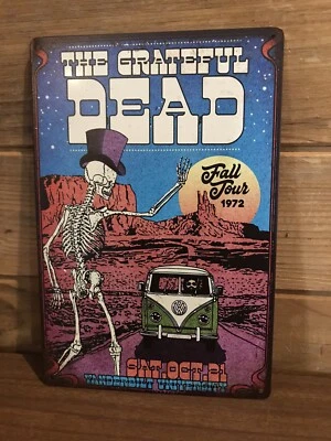 The Grateful Dead Fall Tour 72 Vanderbilt University Tour Metal Tin Tacker 8”x12 - Image 1 of 4