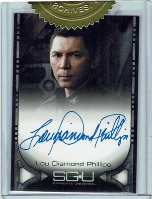Stargate Universe Season 1 Autograph Card Lou Diamond Phillips as David Telford - Image 1 of 2
