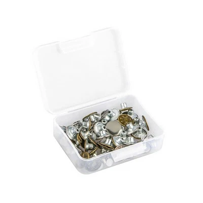 40pcs 17mm Metal Hammer on Denim Replacement Rhinestone Jeans Studs Buttons - Image 1 of 4