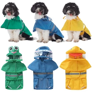 Reflective Dog Rain Coats Waterproof Adjustable Pet Raincoat Jacket Lightweight - Picture 1 of 15