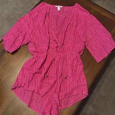 Mameluco para mujer Victoria’s Secret rosa a rayas talla grande Foto 1 de 3