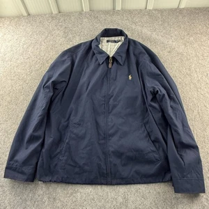 Polo Ralph Lauren Harrington Jacke Herren 2XL Blau Full Zip Karofutter Pony XXL - Bild 1 von 14
