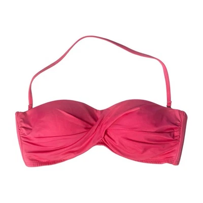 Mossimo Mujer’s Coral Rosa Bandeau Bikini Halter Top Correa Extraíble Talla S Foto 1 de 4