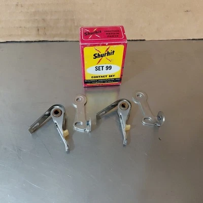 Shurhit A-99 IGNITION POINTS 1951-1971 Chrysler Dodge Desoto Plymouth NOS *PAIR* - Image 1 of 3