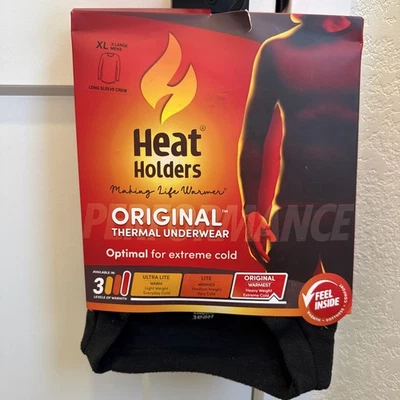 Camisa térmica Heat Holders para hombre negra original más cálida manga larga XL NUEVA CON ETIQUETAS Foto 1 de 4
