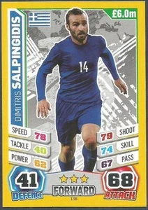 TOPPS MATCH ATTAX  BRAZIL 2014 WORLD CUP- #138-GREECE-DIMITRIS SALPINGIDIS - Picture 1 of 1