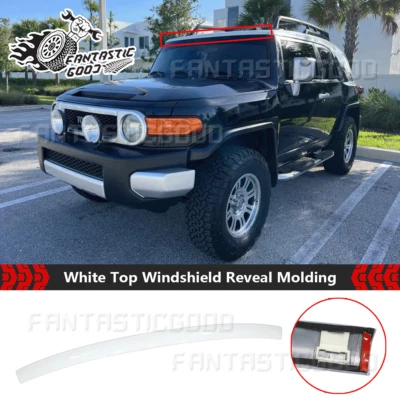 Parabrisas superior blanco para Toyota FJ Cruiser 2007-2014 revelar moldura moldura Foto 1 de 4