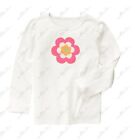 Gymboree Girls sz 9 "Growing Flowers" Gem Pink Flower Shirt NWT Long Sleeve