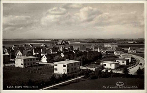 Lund Skåne län Svezia Sverige cartolina villaområdet panorama insediamento abitazioni - Foto 1 di 2