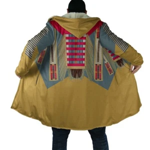 Aboriginal Collection Tribal Art Native American 3D All Over Printed Hooded Cloa - Picture 1 of 2