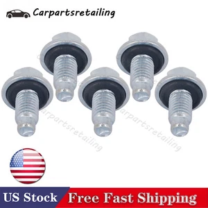 5x 11562588 Engine Oil Pan Drain Plugs with Seal O-rings For GM Buick Cadillac - Picture 1 of 12