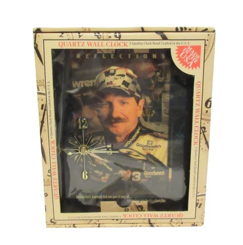 Dale Earnhardt Sr Nascar Race Car Driver Reflections Quartz Wall Clock Made USA Cover