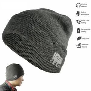 Cappello Bluetooth berretto caldo berretto wireless auricolare stereo cuffie chiamata vivavoce - Foto 1 di 12