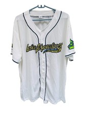 Vermont Lake Monsters Mens XL White Baseball Jersey Camo Champ Revision