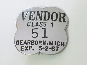 1967 Dearborn Michigan Klasse 1 Verkäufer Pin Anstecker - Bild 1 von 3