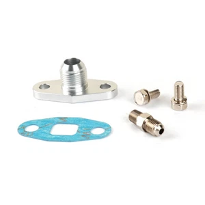 AN10 10AN Oil Drain Flange w/ AN to NPT Oil Feed for Precision Turbo - Picture 1 of 3