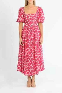 MINISTRY OF STYLE Mottled Blossoms Midi Casual Dress Size 10 AU - Picture 1 of 7