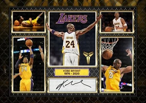 Kobe Bryant - Lakers - ORIGINAL A4 Signed PHOTO PRINT MEMORABILIA - Picture 1 of 4