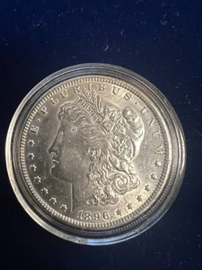 1896 Morgan Silver Dollar Brilliant Unc Beautifully Toned Reverse - Picture 1 of 2