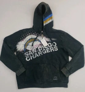 San Diego Chargers NFL PRO LINE schwarzes Kapuzenpullover mit durchgehendem Reißverschluss Medium - Bild 1 von 7