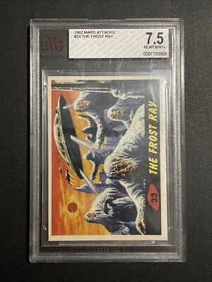 1962 Topps Mars Attacks #23 The Frost Ray Near Mint + BVG Beckett Graded 7.5 - Image 1 of 2