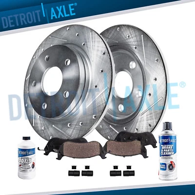 11.89" Rear Drilled Rotors Brake Pads for 2005-2008 Mazda Tribute Mariner Escape - Image 1 of 4