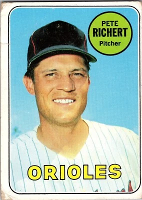 1969 Topps #86 Pete Richert Baltimore Orioles Baseball Card GD-VG - Image 1 of 2
