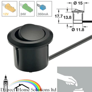 Hafele Loox LED Rocker Switch, Ø15 mm, For Use With Loox LED Lights, 833.89.106 - Picture 1 of 4