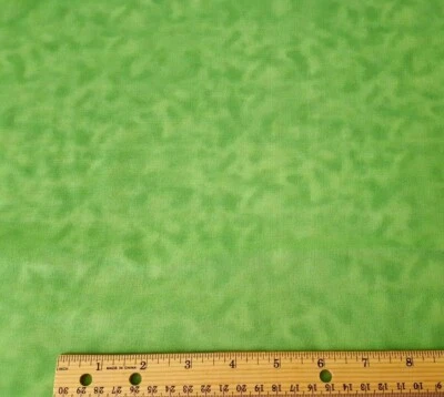 Happiness is Peanuts BTY Quilting Treasures Medium Green Blender - Image 1 of 2