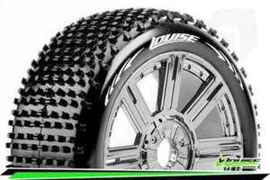 Louise B-HORNET 1-8 Buggy Reifen Fertig Verklebt Super Soft Speichen Felgen Schw - Bild 1 von 1